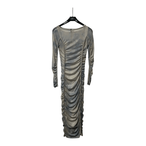 Grey mesh midi dress
