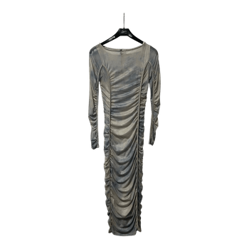 Grey mesh midi dress