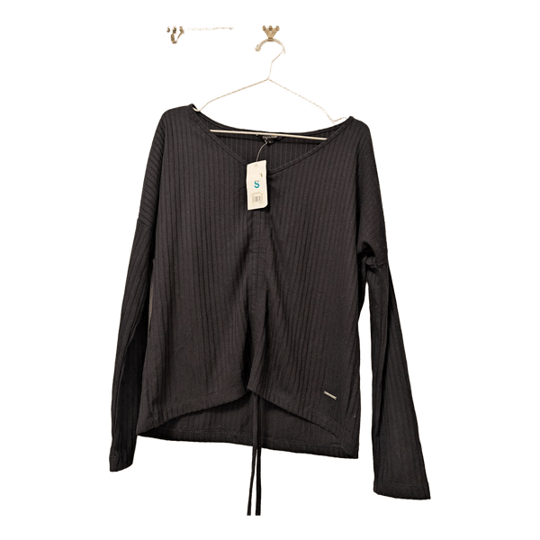 Black ribbed long sleeve