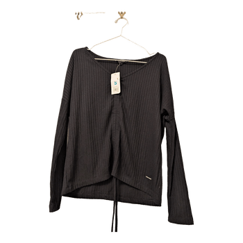 Black ribbed long sleeve