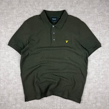 Lyle & Scott Dark Green Texture Polo Shirt