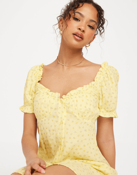 Flirty Button Dress
