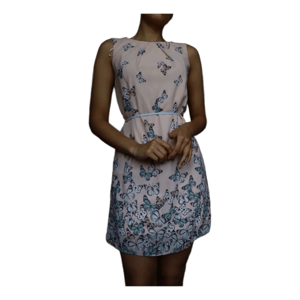 Butterfly print mini dress