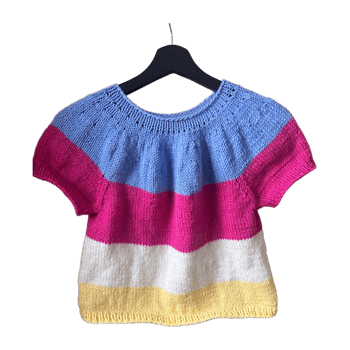 Colorful striped knitted top