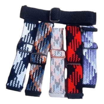 6-Packs Elastic Nylon Straps Compatible with Fitbit Versa 3 / Sense, Adjustable