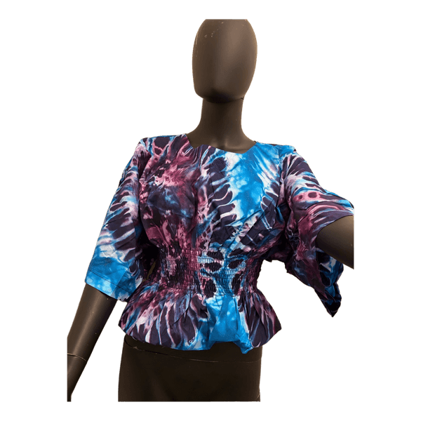 Tie dye peplum top size 14