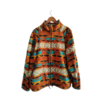 Kuviollinen Vintage Fleecetakki