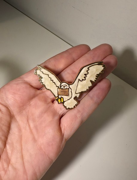 Harry Potter -pinssi (Hedwig)