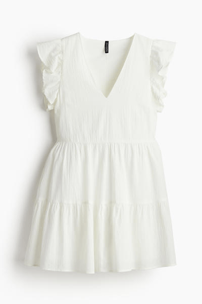 Ruffled sleeve dress