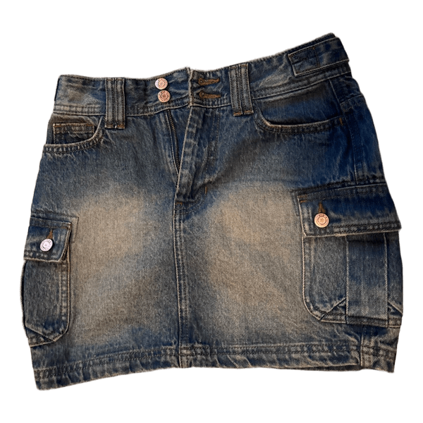 Blue denim cargo skirt-y2k vibes!