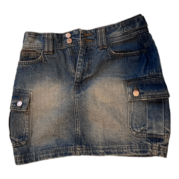 Blue denim cargo skirt-y2k vibes!