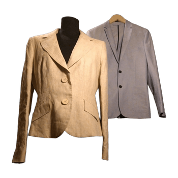 Pellavajakku ja puuvilla pikkutakki blazer