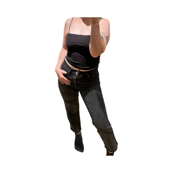 Mom jeans ripped lahkeet