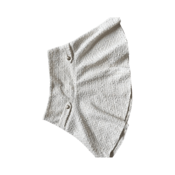 White tweed mini skirt