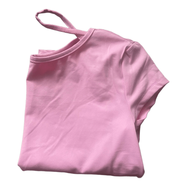 Pink backless crop top
