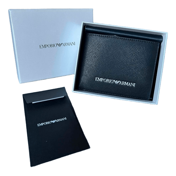 Emporio Armani vyriška juoda piniginė