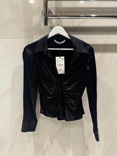 Zara Black Satin top