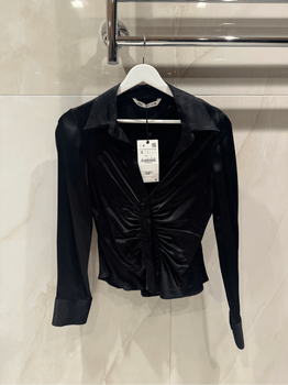 Zara Black Satin top