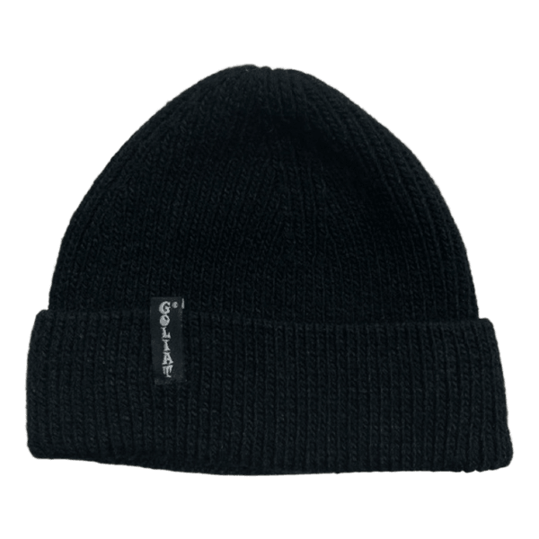 Black knit beanie