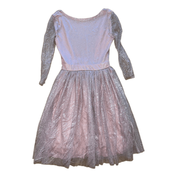 Pink glittery midi dress