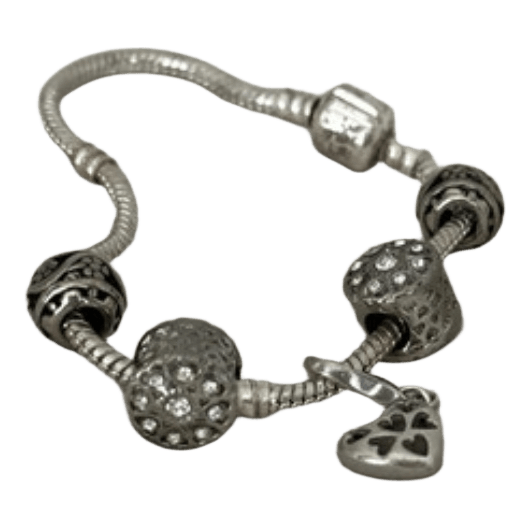 Silver charm bracelet
