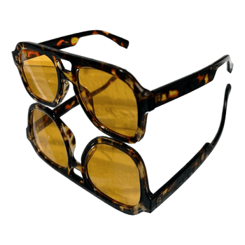 Vintage 70s-Style Tortoiseshell Aviator Sunglasses
