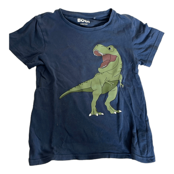 Sininen dinosaurus t-paita 116cm