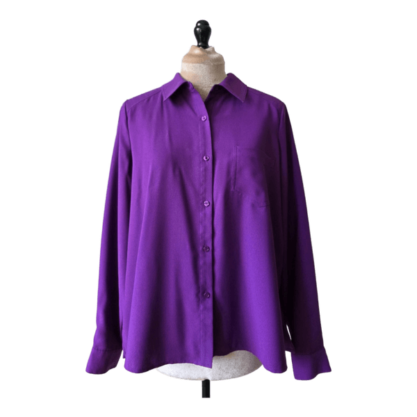 ba&sh purple LADY blouse / shirt with pleated back (36 / S)