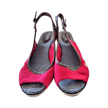 Pink slingback sandals