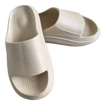 Topshop sliders in beige, size 6