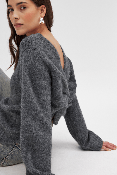 Knitted Back Detail Sweater