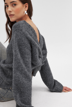 Knitted Back Detail Sweater