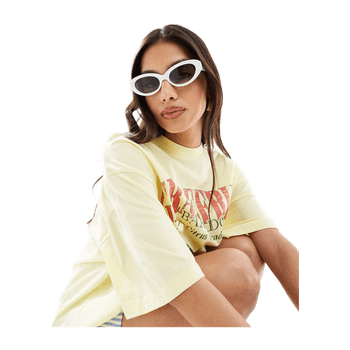 White oval sunglasses