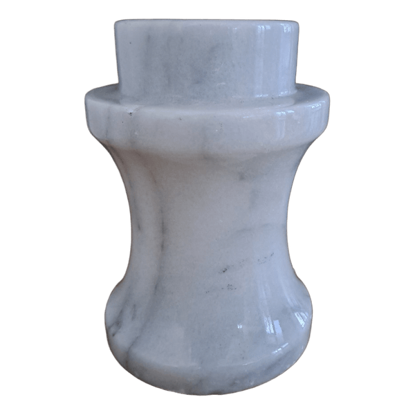 White marble candle holder