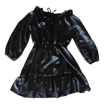 Black satin dress