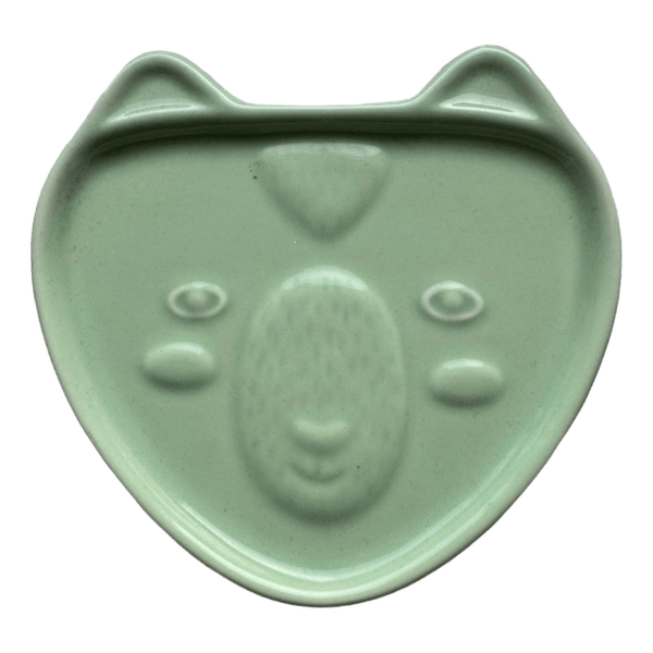 Green ceramic animal plate