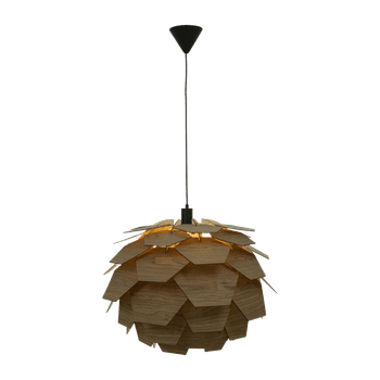 Brown Hexagon Pendant Light