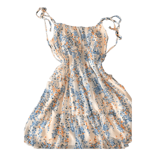 Floral tiered summer dress