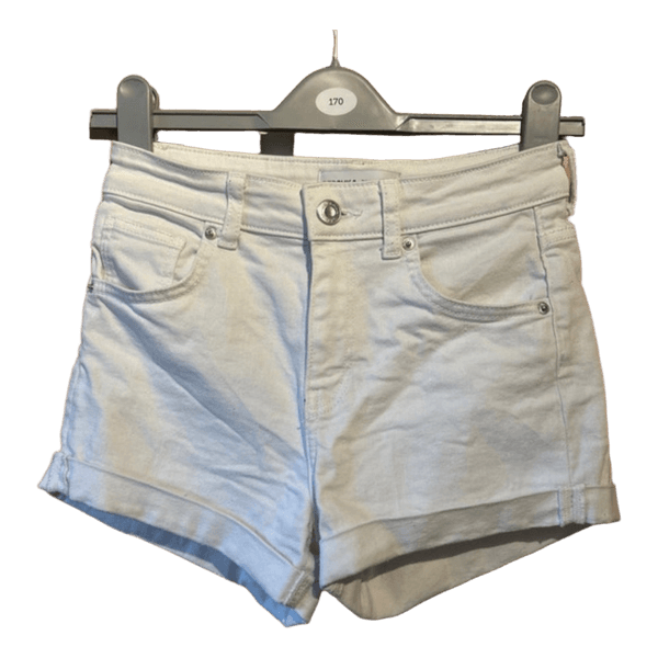 Hvide denimshorts