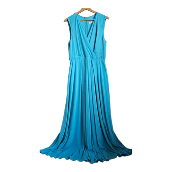 Blue Lagazzetta maxi dressLa Gazzetta light blue maxi dress elegant chiffon graduation formal flowy summer