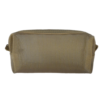 Gold mesh cosmetic bag