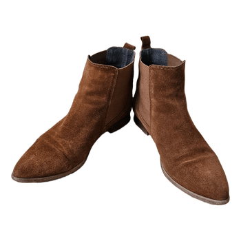 Brown suede chelsea boots