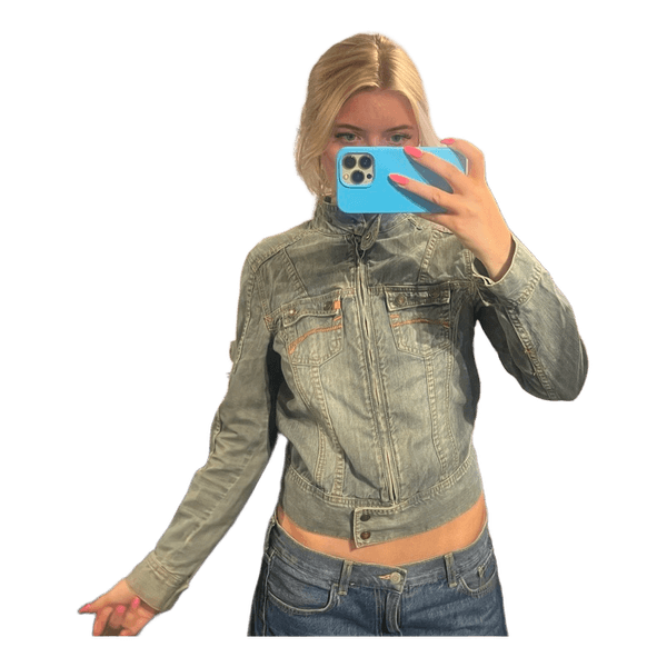 Grøn denimjakke