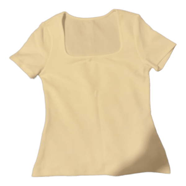 white square collar t-shirt