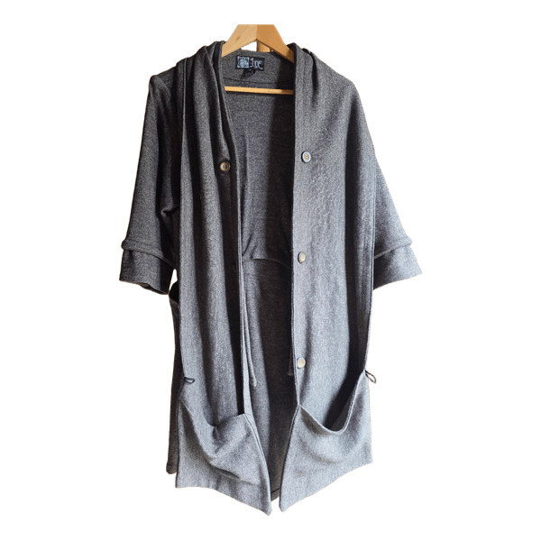 JUDE Melbourne Long Asymmetric Cardigan Size 2 – Draped Designer Coat