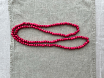 Pink Wooden Bead Necklace
