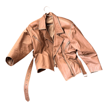 Camel shade leather jacket