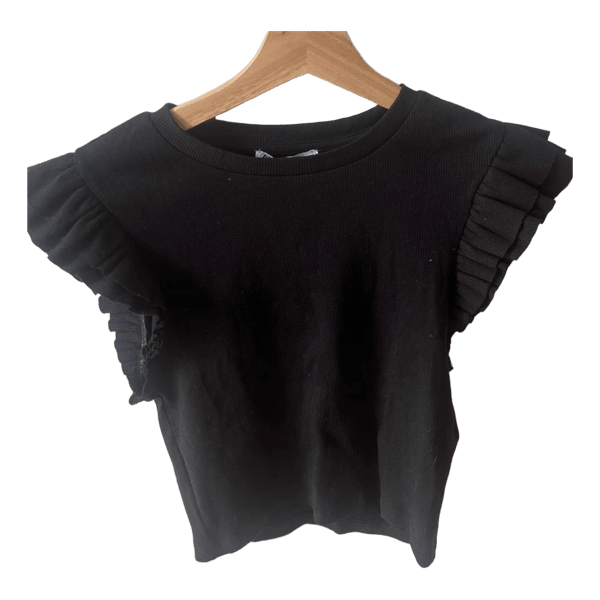 Zara Sort ribbet top