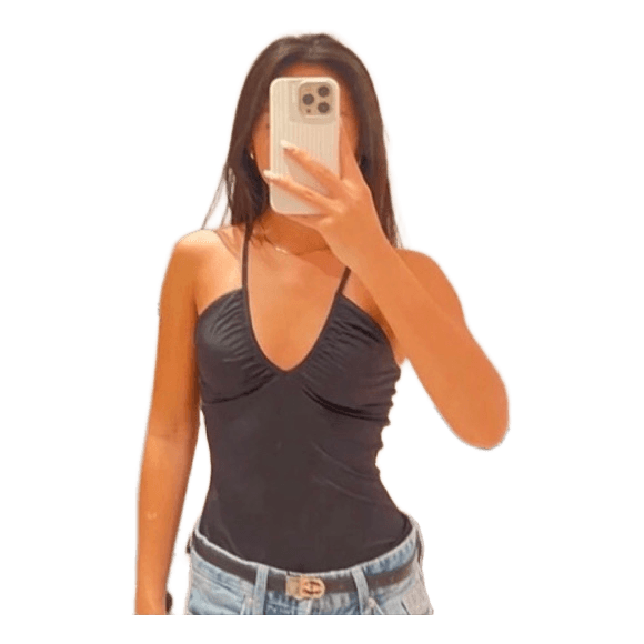 Sort halterneck body