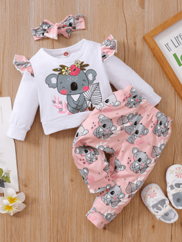 Koala floral baby set